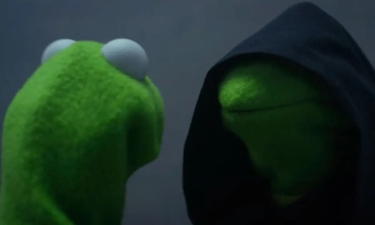 Picture of Evil Kermit.